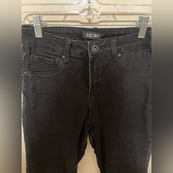 ✨Blue Savvy Black Denim Jeans Size 6 - Picture 2 of 6